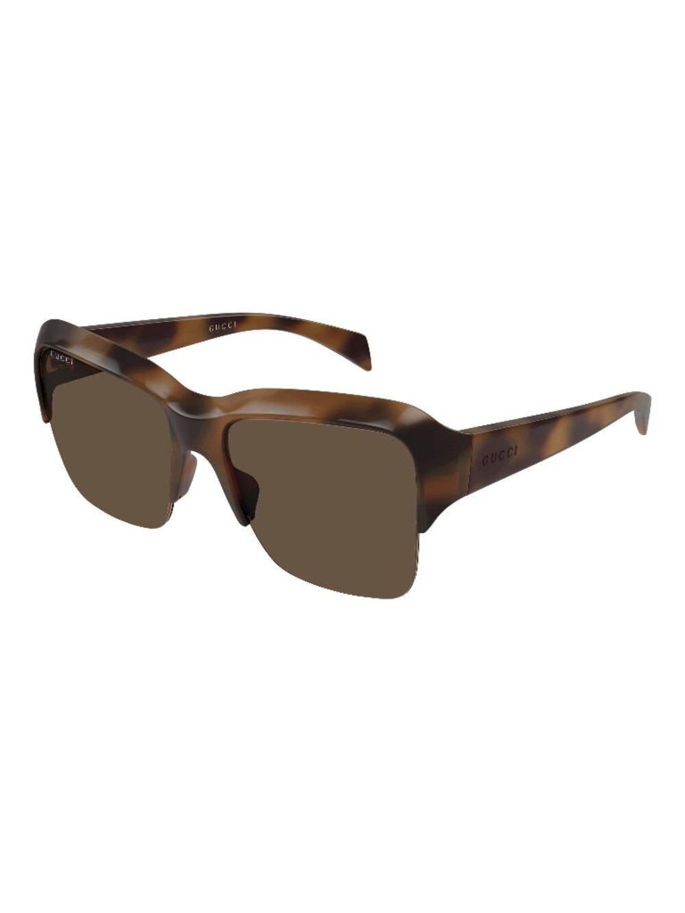 New Gucci Women's Sunglasses Havana Brown Lens Injected Frame GG2024S 002 57